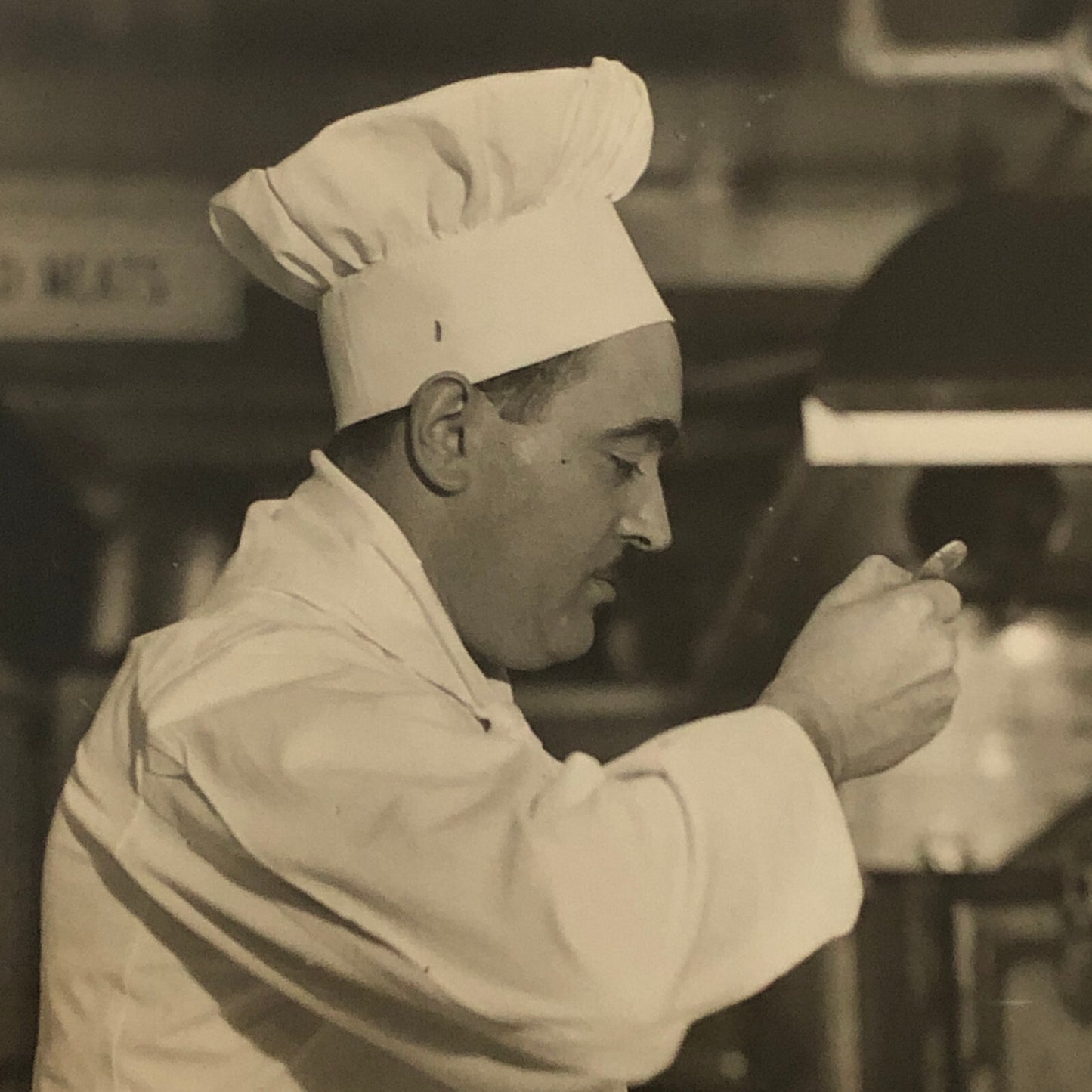 Press Photo Photograph New York City Bankers Club Chef Underwood & Underwood
