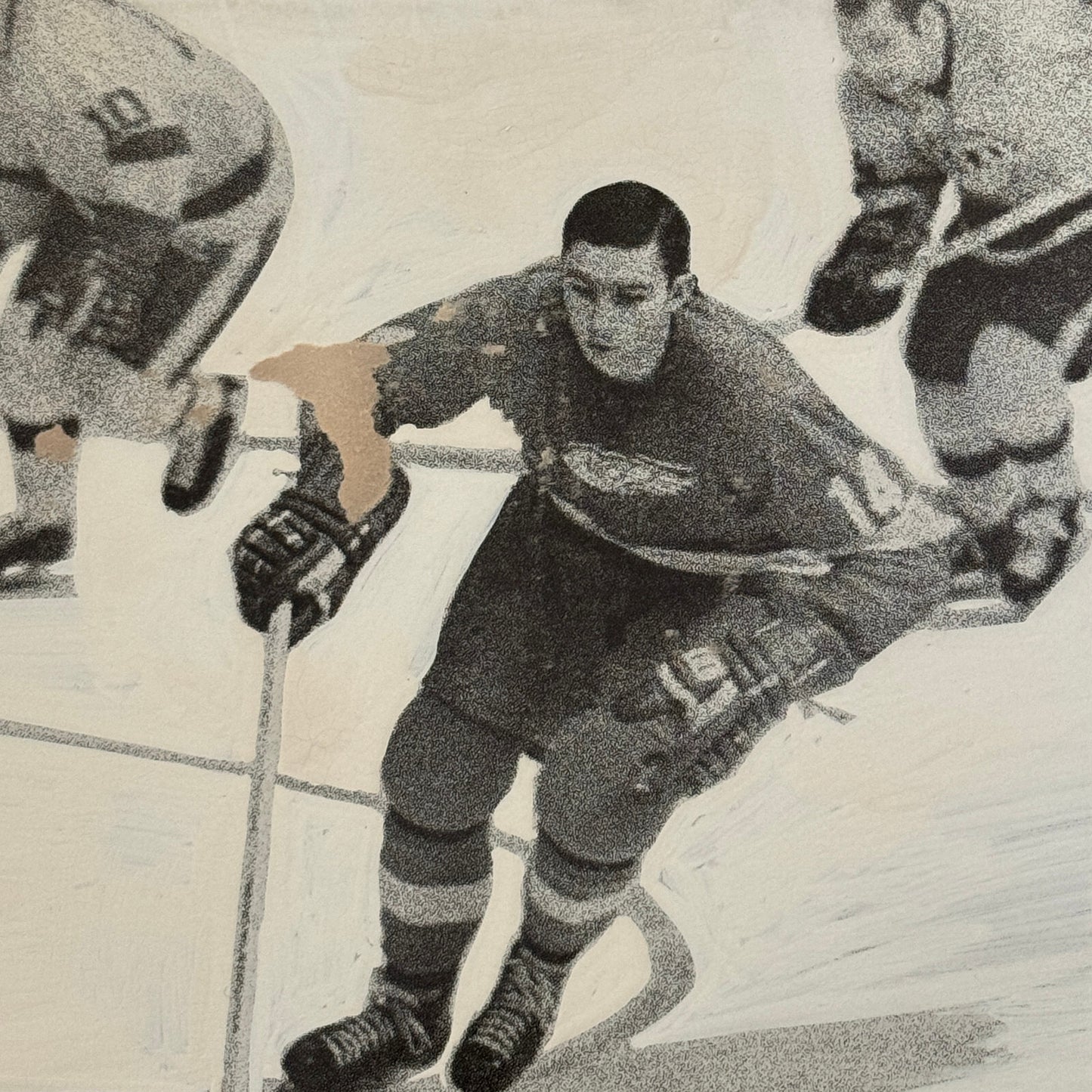Nick Libett Detroit Red Wings Hockey Player Photo Photograph Vintage Mockup