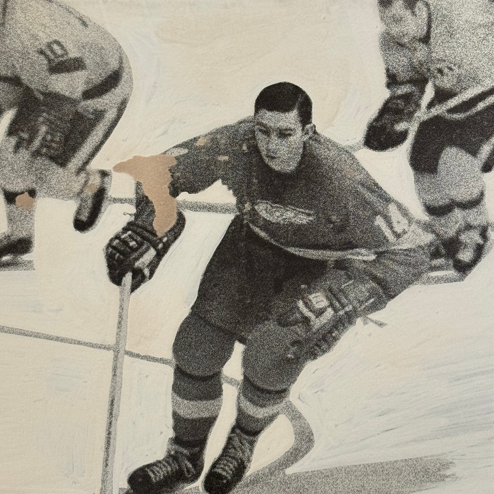 Nick Libett Detroit Red Wings Hockey Player Photo Photograph Vintage Mockup