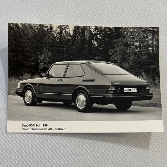 1989 Saab 900i Car Automobile Factory Photo Photograph Print Vintage Saab 900 i
