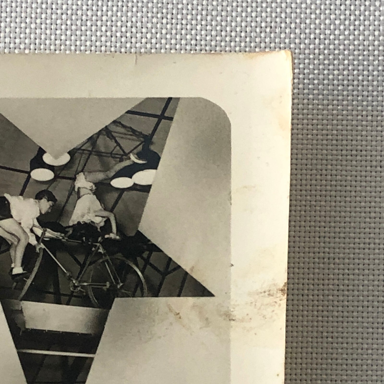 Circus Children Bicycle Balancing Acrobat Acrobatic Act Photo Photograph Vintage