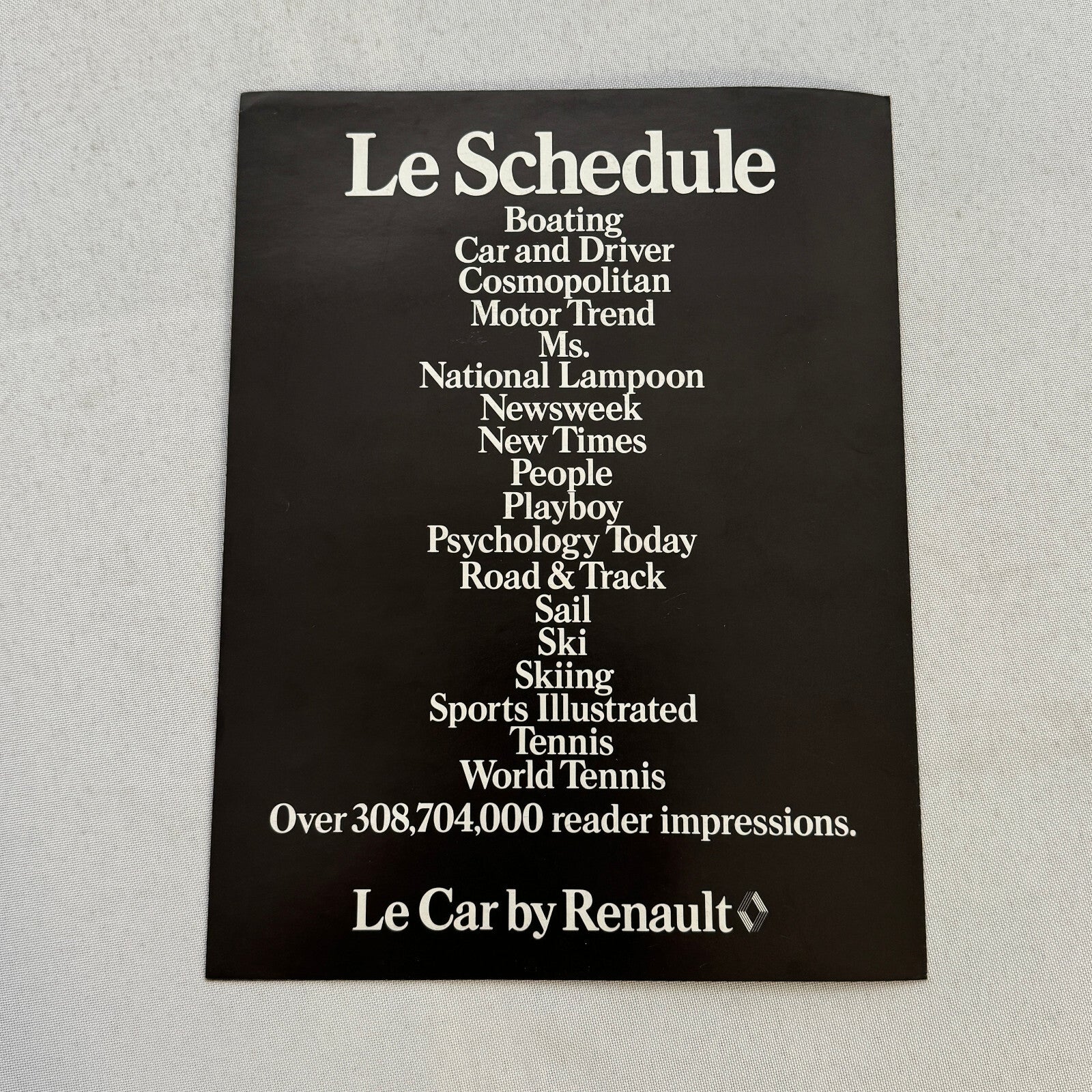 Renault LeCar Car Sales Brochure Catalog Vintage Advertising