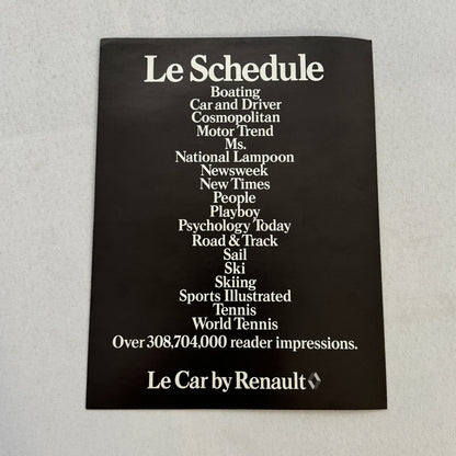 Renault LeCar Car Sales Brochure Catalog Vintage Advertising