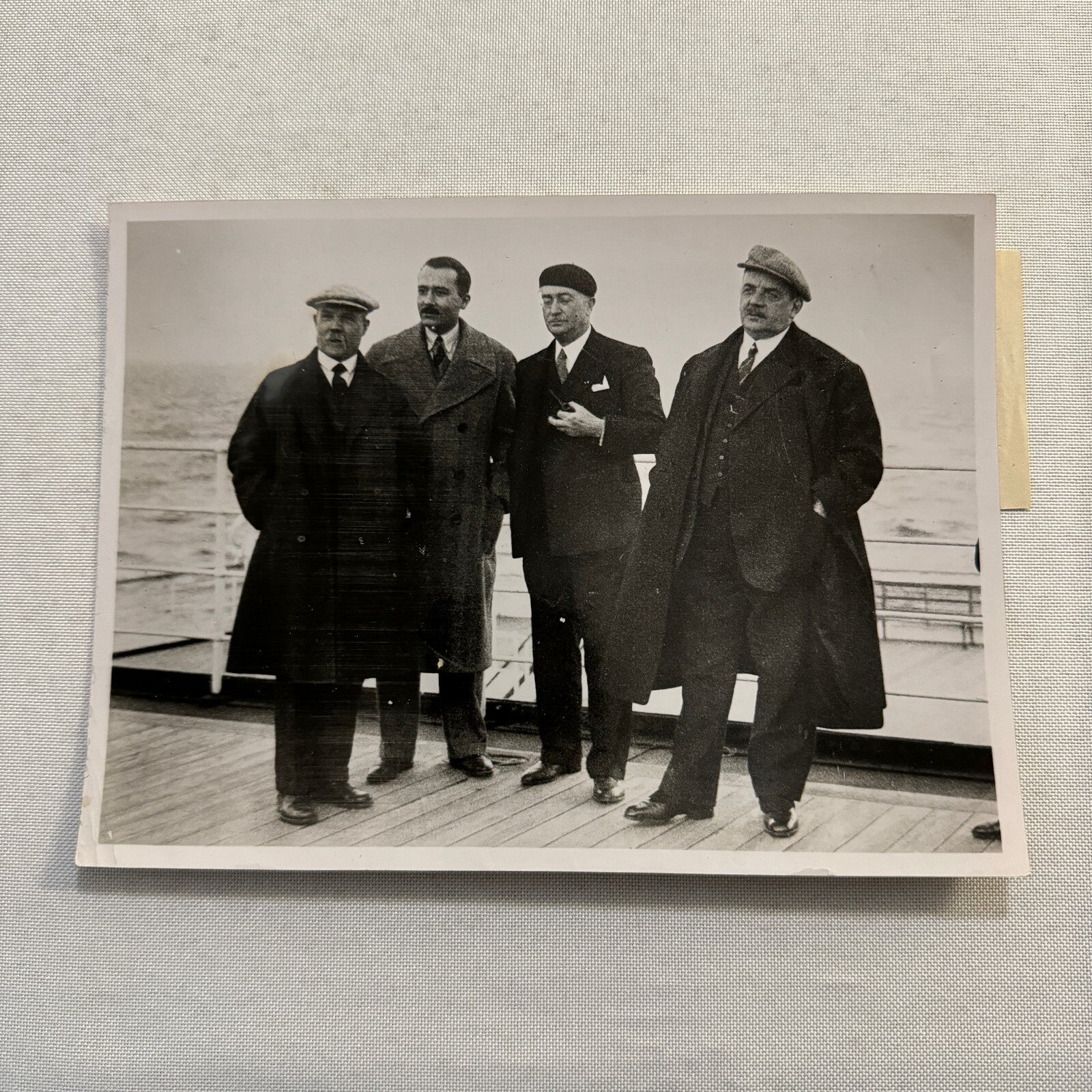 French Premier Edouard Herriot to Washington President Roosevelt Press Photo