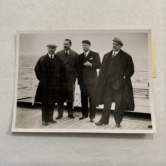French Premier Edouard Herriot to Washington President Roosevelt Press Photo