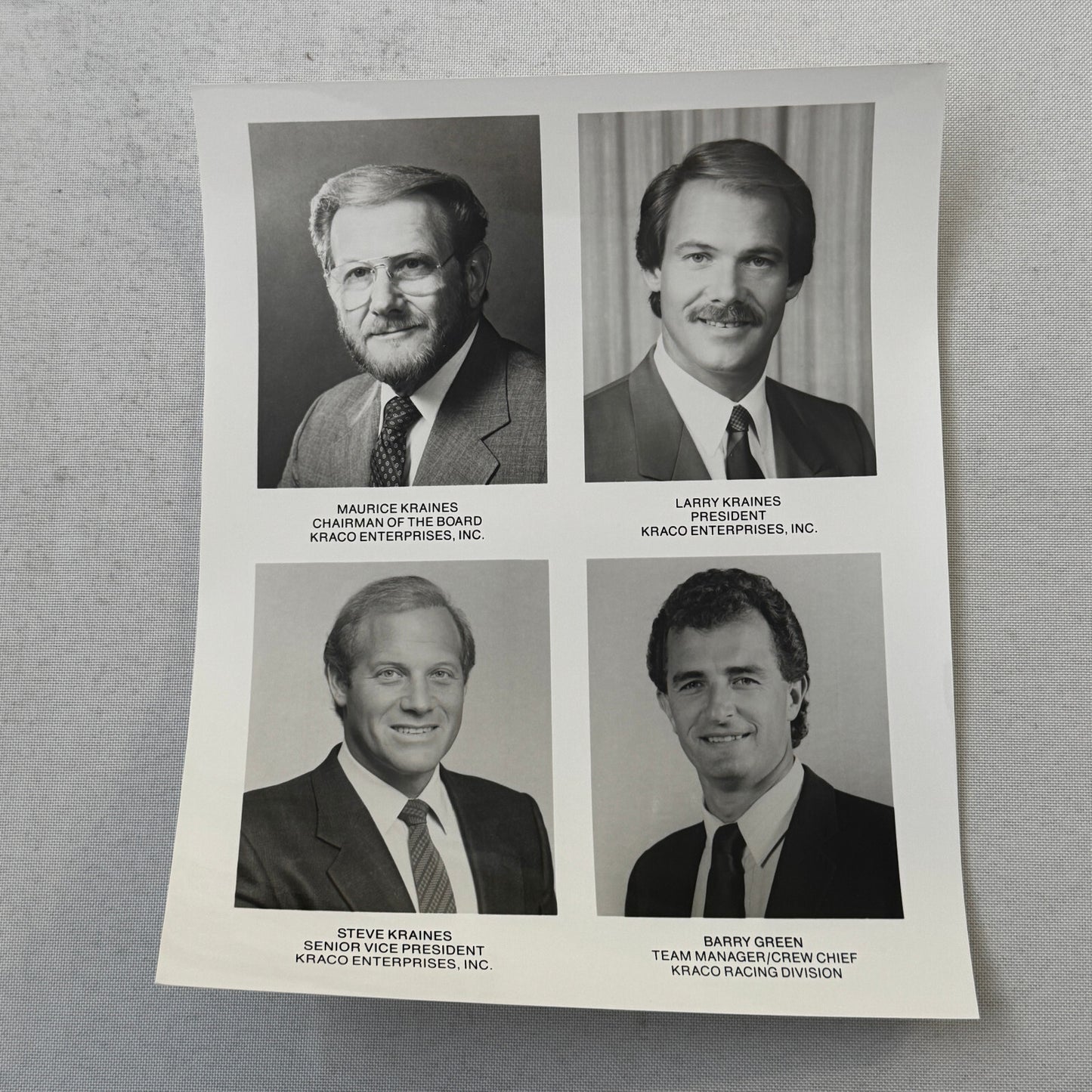 1992 Danny Sullivan Kraco Indy Car Racing Press Kit Brochure Photos Galmer Chevy