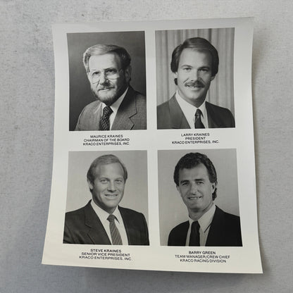 1992 Danny Sullivan Kraco Indy Car Racing Press Kit Brochure Photos Galmer Chevy
