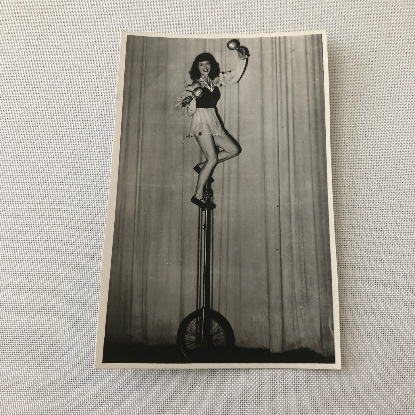 Circus Performer Balancing Act on Unicycle Photo Photograph Berlin Germany