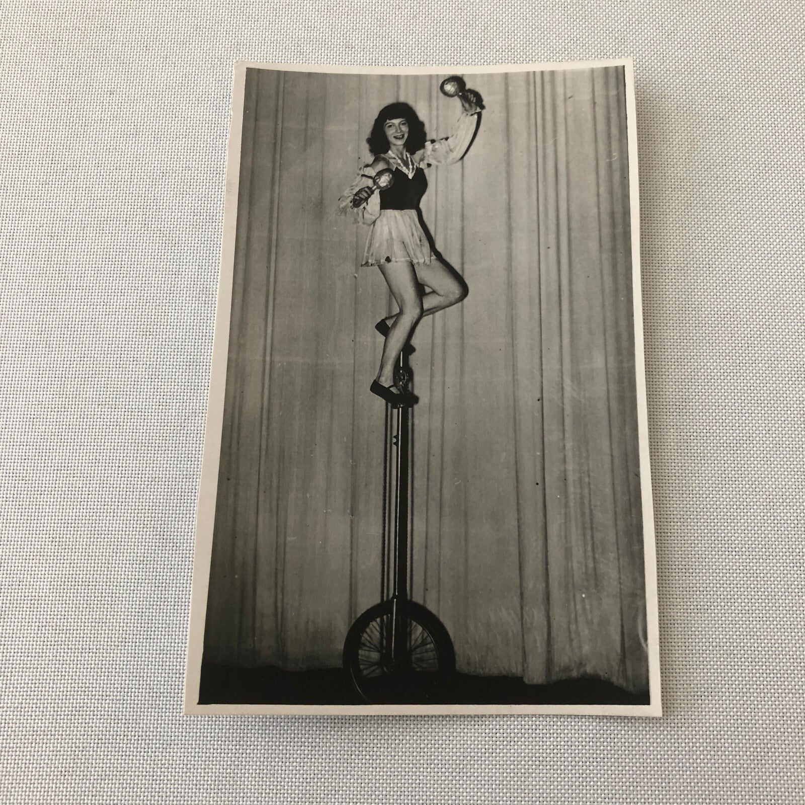 Circus Performer Balancing Act on Unicycle Photo Photograph Berlin Germany