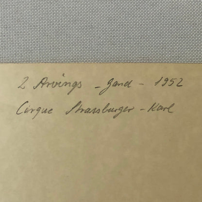 Circus Performer Unicycle Balancing Act Vintage Photo Photograph 1952