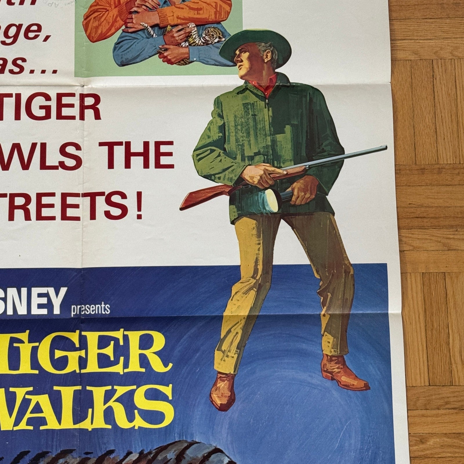 Vintage Disney Movie Poster A Tiger Walks 1964 Walt Disney Film