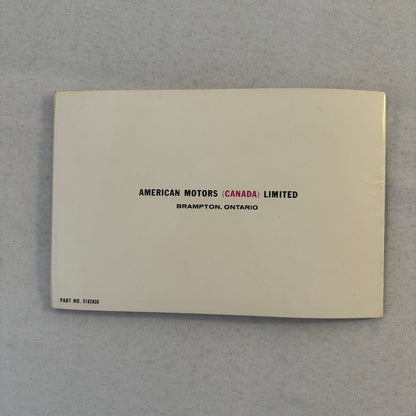 1966 American Motors Accessories Sales Brochure Catalog Advertising Wheels Radio