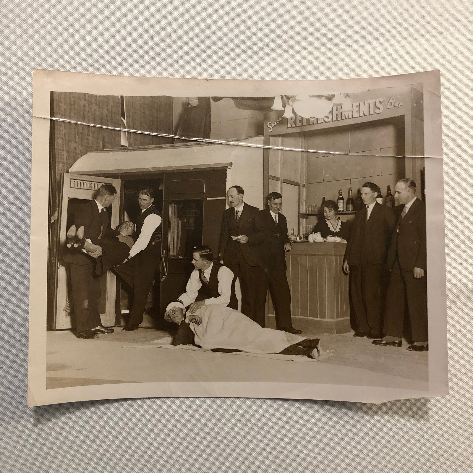 Press Photo Photograph London Midland and Scottish Railway Emergency Training