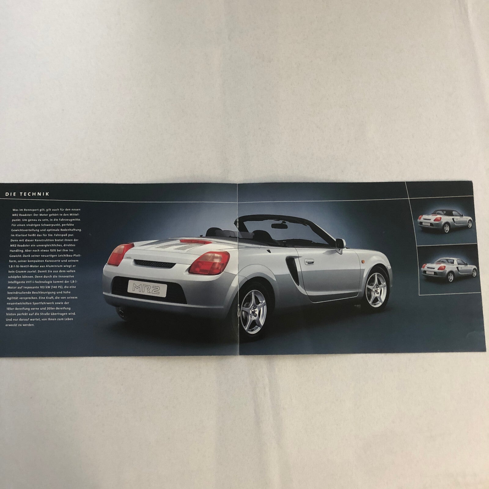 Toyota MR2 Roadster Car Sales Brochure Catalog Advertising GERMAN TEXT European