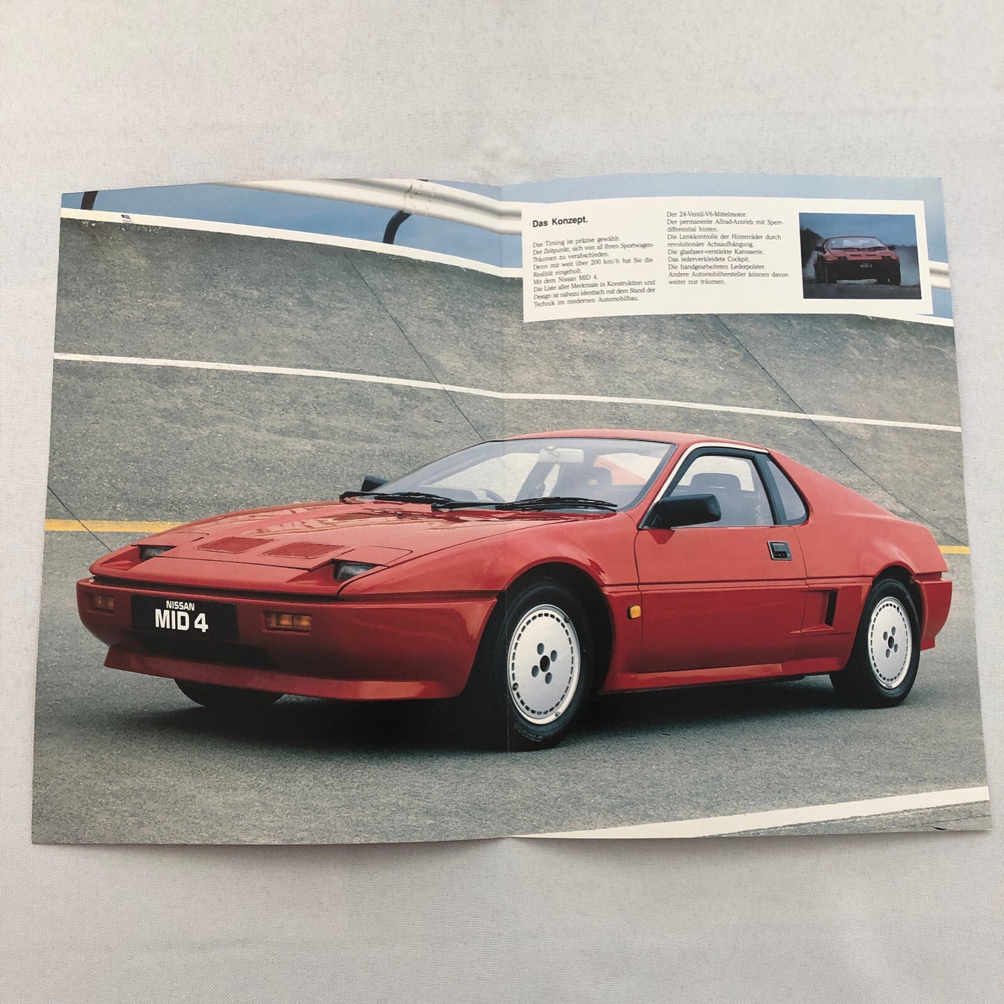 Nissan Mid 4 Concept Car Prototype Sales Brochure Catalog GERMAN TEXT