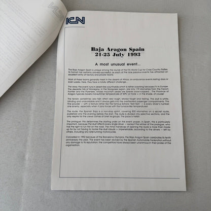 Rothmans Mitsubishi Pajero Rally Rallye Racing Press Kit 1993 Baja Aragon Spain