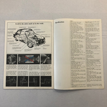 1967 Saab Sales Brochure Catalog Sedan Station Wagon Vintage Car