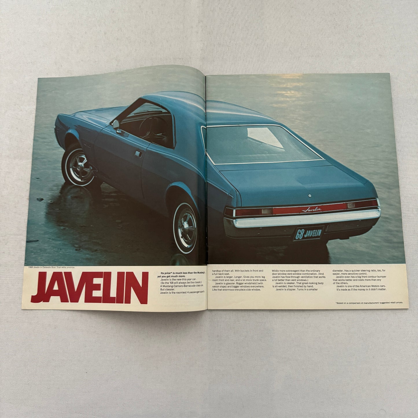 1968 American Motors AMC Brochure Catalog Javelin Rebel American Ambassador AMX