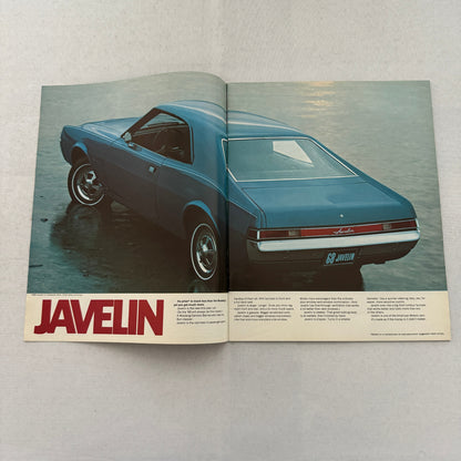 1968 American Motors AMC Brochure Catalog Javelin Rebel American Ambassador AMX