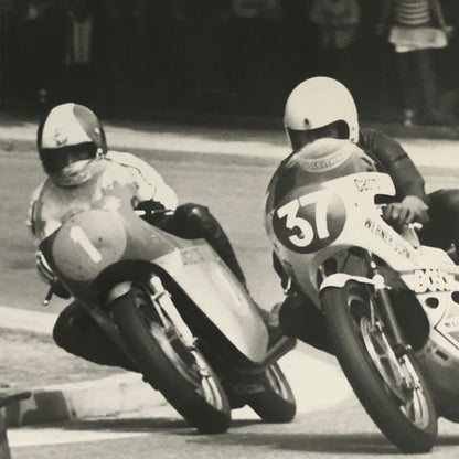 Vintage Motorcycle Racing Photo Photograph Bikes Riders Suzuki
