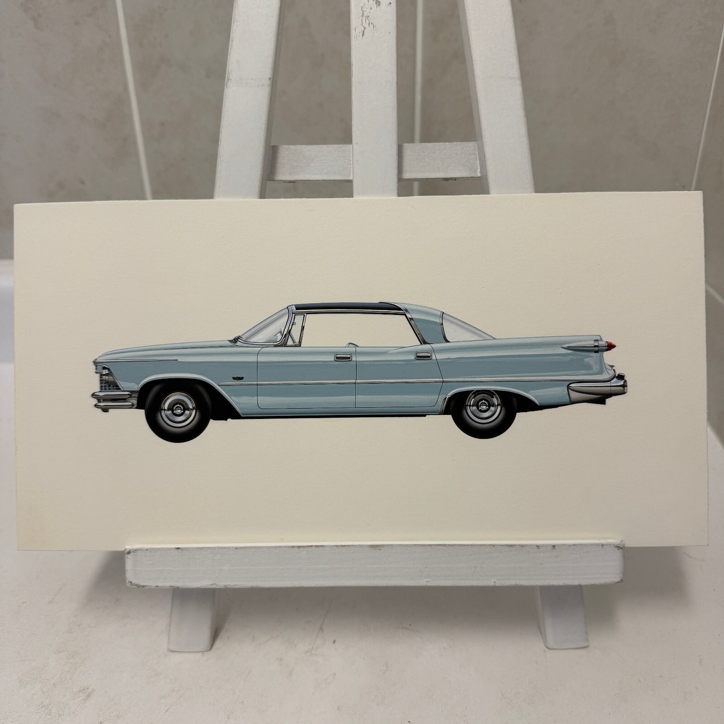 1957 Imperial LeBaron Hardtop Car Automobile Illustration Art Drawing Hand Drawn