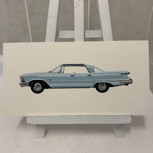 1957 Imperial LeBaron Hardtop Car Automobile Illustration Art Drawing Hand Drawn