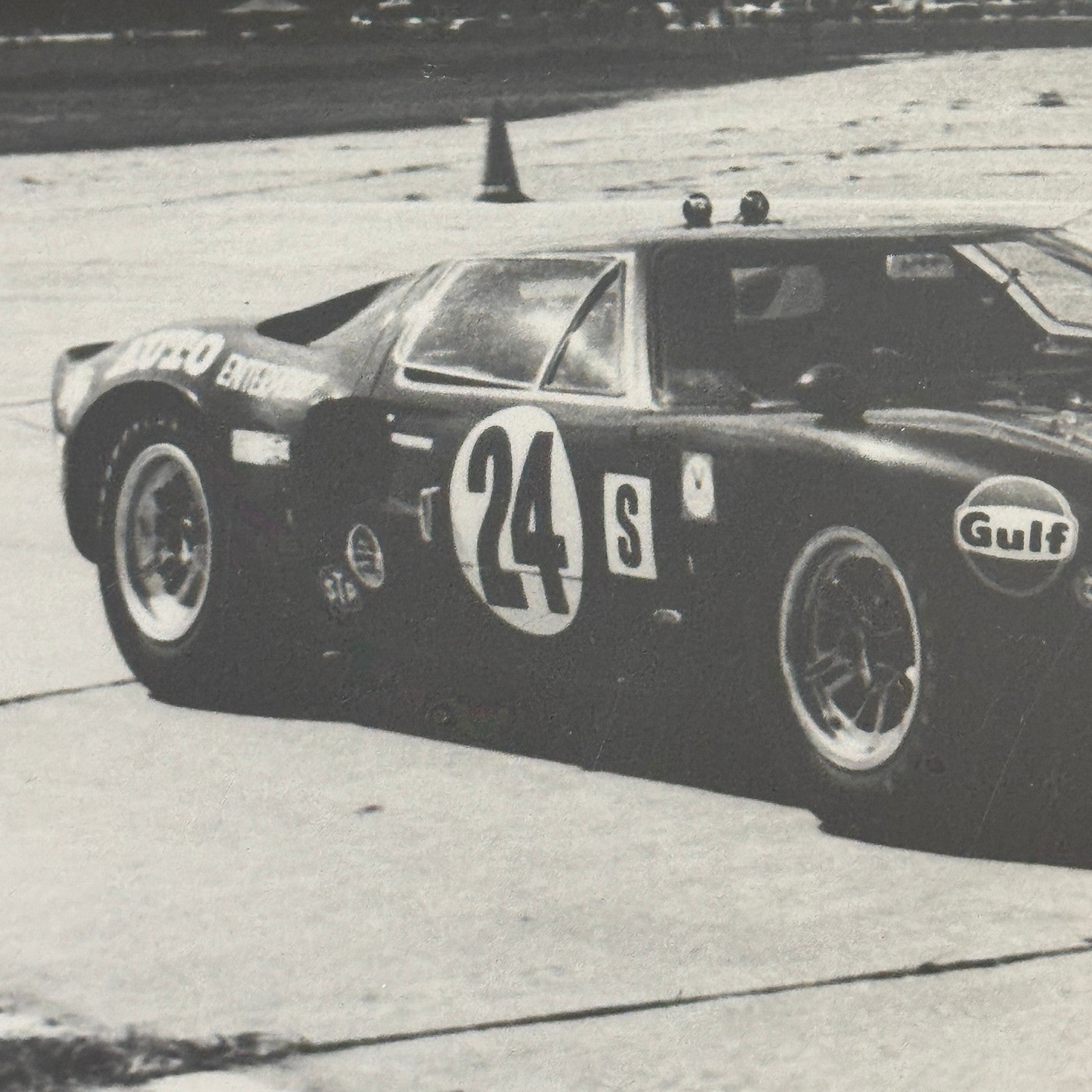 Vintage Racing Photo Photograph Ford GT40 Sebring 1969 Dieter Oest Francis Grant
