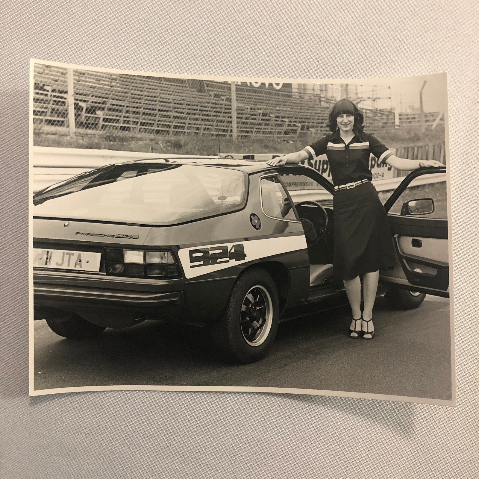 Vintage Porsche 924 Snetterton Racing Photo Photograph Desiree Wilson AFN Ltd