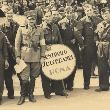 Italian Military Group Photo Vintage Photograph Rome Italy