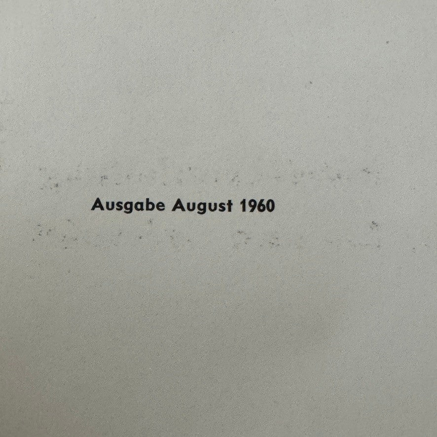 1960 Volkswagen Beetle Owners Manual Instruction Book Convertible Coupe GERMAN