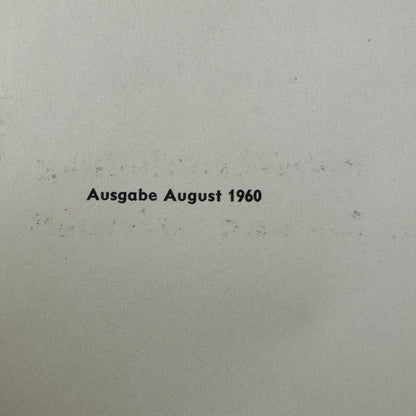 1960 Volkswagen Beetle Owners Manual Instruction Book Convertible Coupe GERMAN