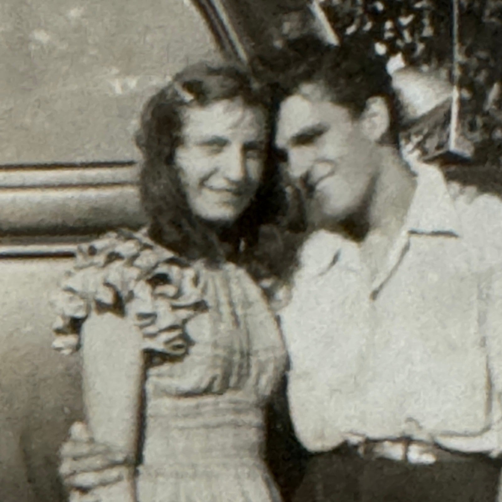 Vintage Photo Photograph Print People with Truck Couple Man Woman Snapshot