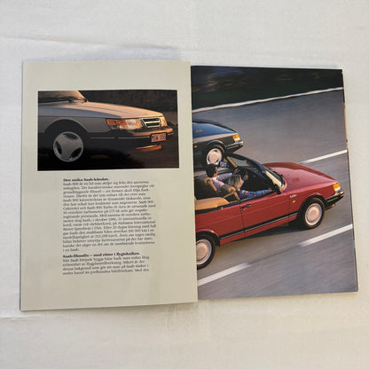 Vintage Saab 900 Cabriolet Saab 900 Turbo 16 Aero Sales Brochure Car SWEDISH