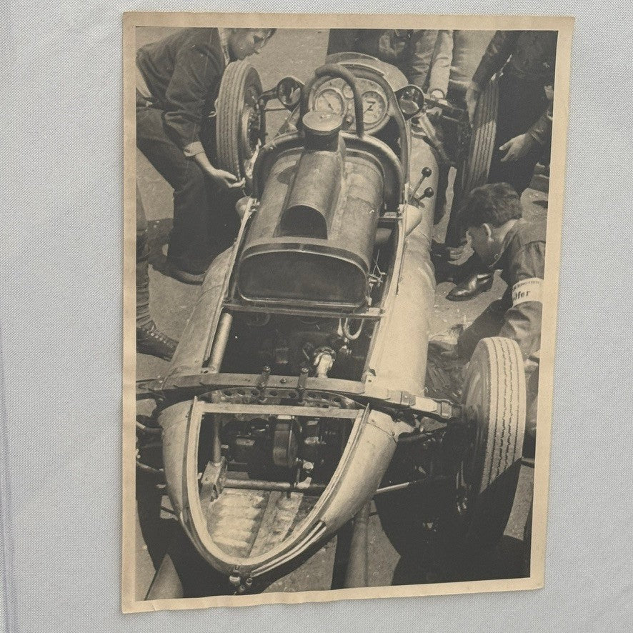 Vintage Racing Photo Photograph Print Unidentified Car