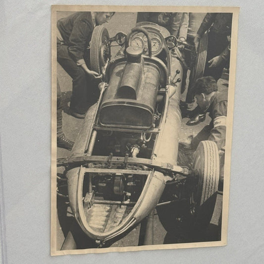 Vintage Racing Photo Photograph Print Unidentified Car