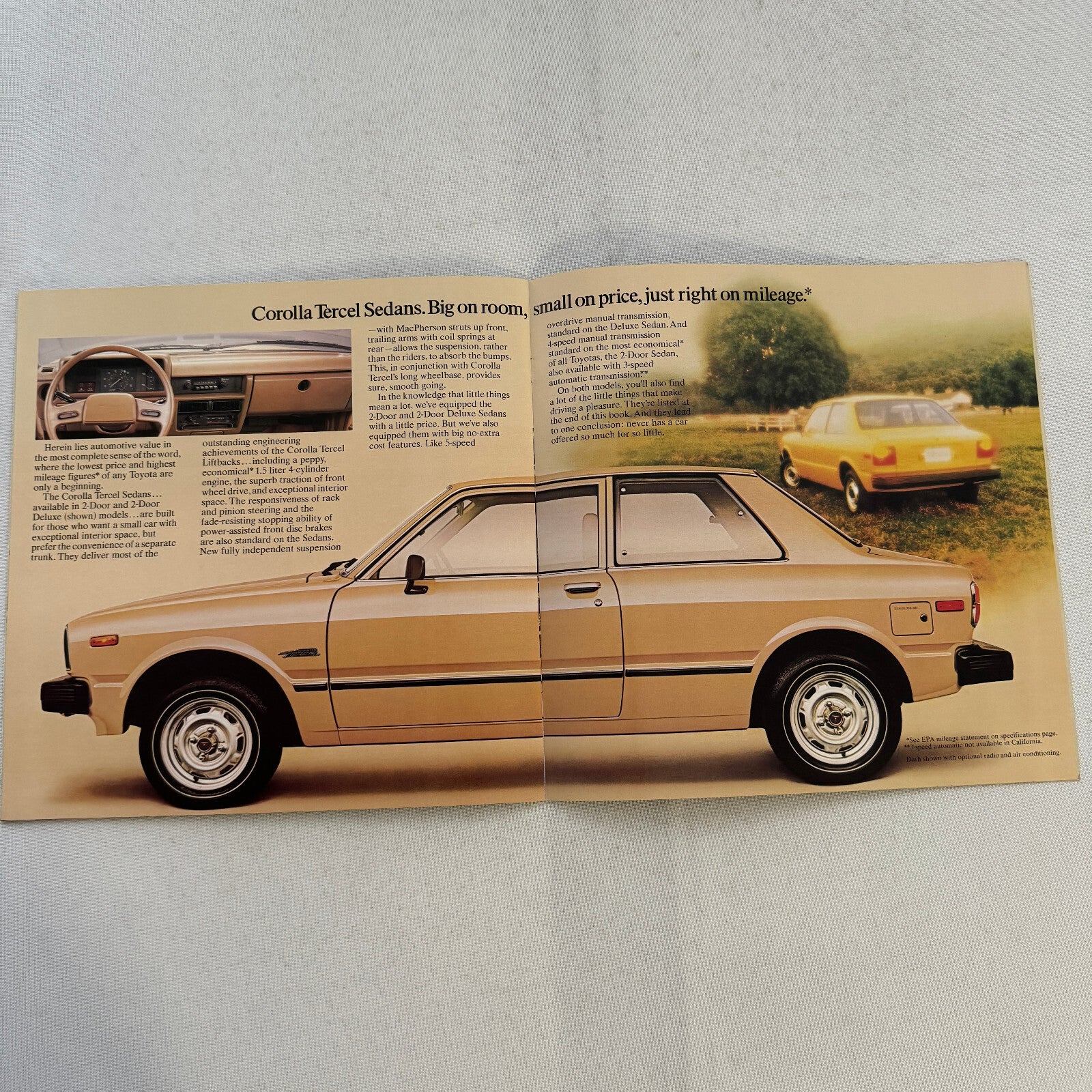 1980 Toyota Corolla Car Sales Brochure Catalog Tercel SR-5 SR5 Sport Coupe