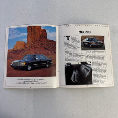 1984 Mercedes Benz Brochure Catalog 500SEC 380 SL 500 SEC SEL 380SE 300SD 300TD