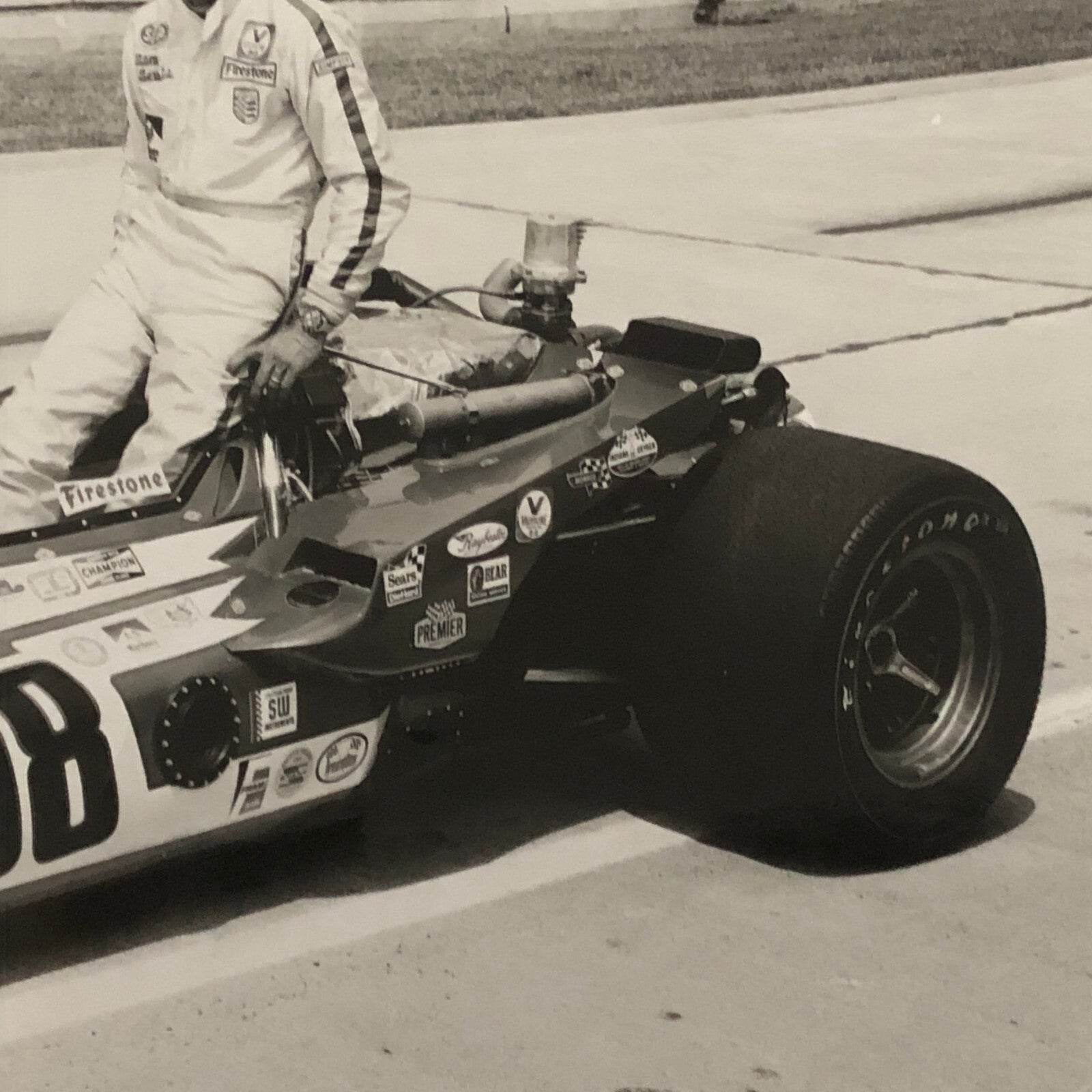 Vintage Indy Indianapolis Racing Photo Photograph 1971 Sammy Sessions