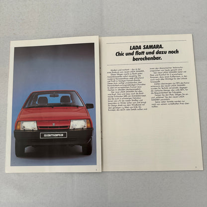 Lada Samara Car Sales Brochure Catalog German Text European Market