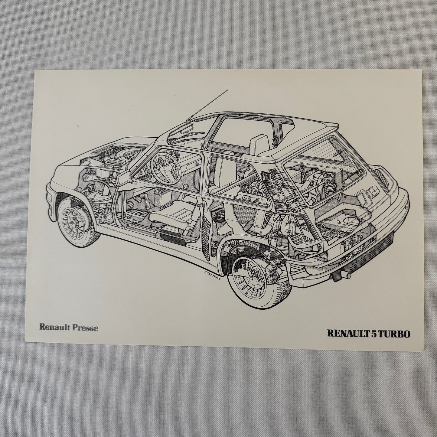 Renault 5 Turbo Car Factory Press Kit Photos Folder Hot Hatch GERMAN