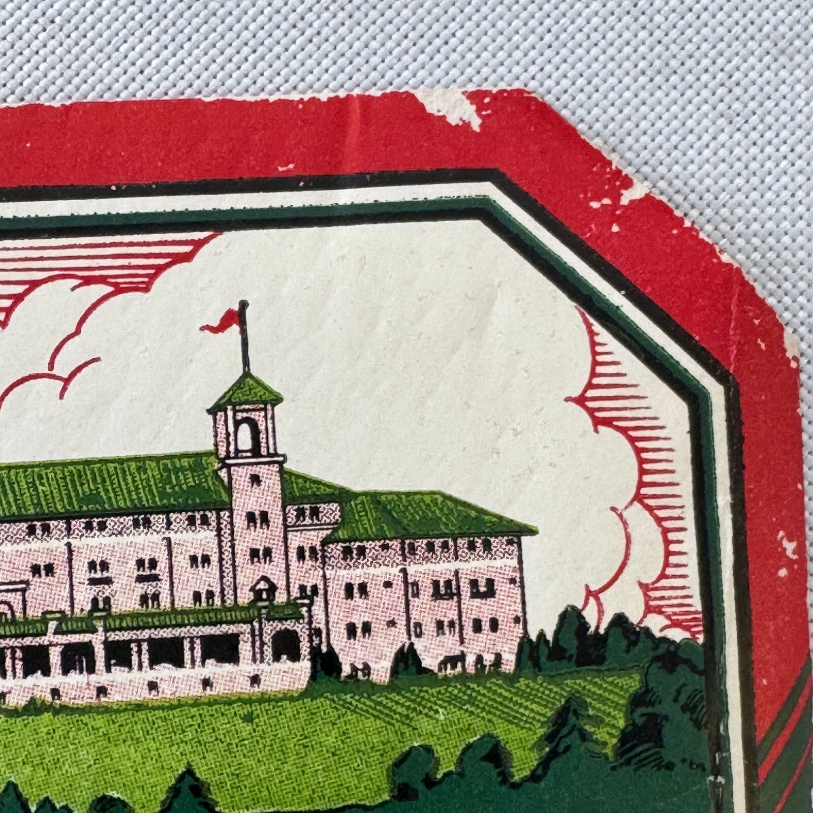 Vintage Hotel Travel Luggage Label Hotel Hershey PA Pennsylvania Chocolate