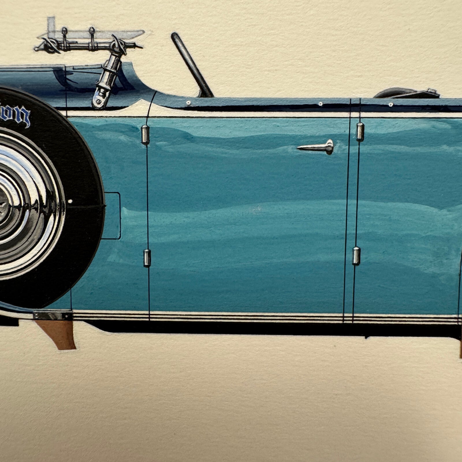 1931 Ruxton Phaeton Car Illustration Art Drawing Hand Drawn Robert Preis