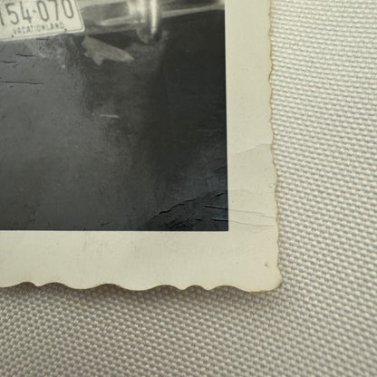 Vintage Pontiac Eight Car Photo Photograph Print Snapshot Pontiac 8 Woman Girl