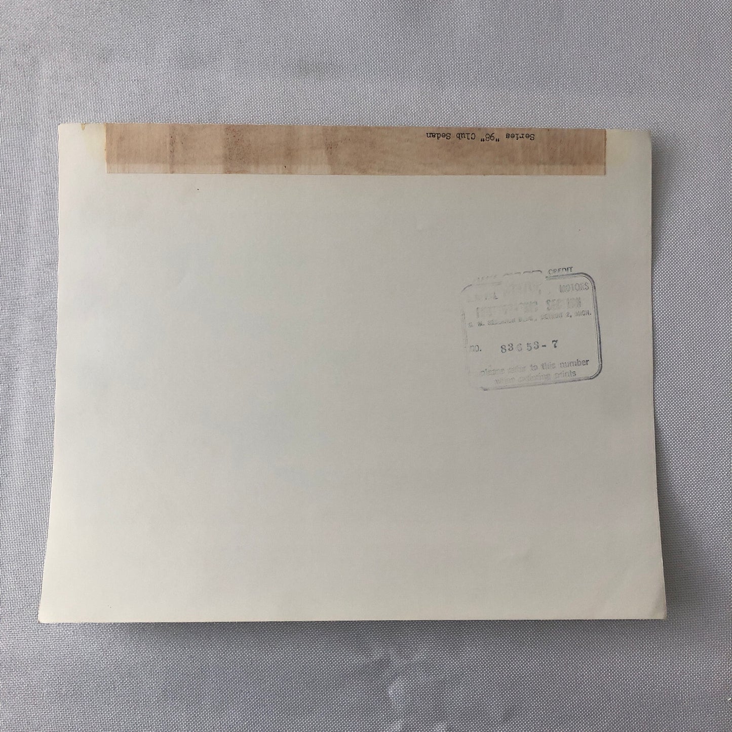 1948 Oldsmobile Series 98 Futuramic Club Sedan Factory Press Photo Photograph