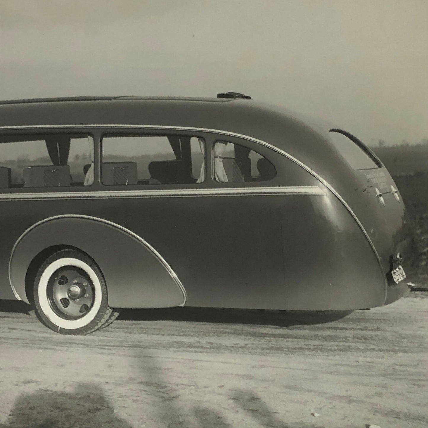 Antique Vintage Photograph of a Streamline Ford Bus Truck Lot of 2 - Denmark 