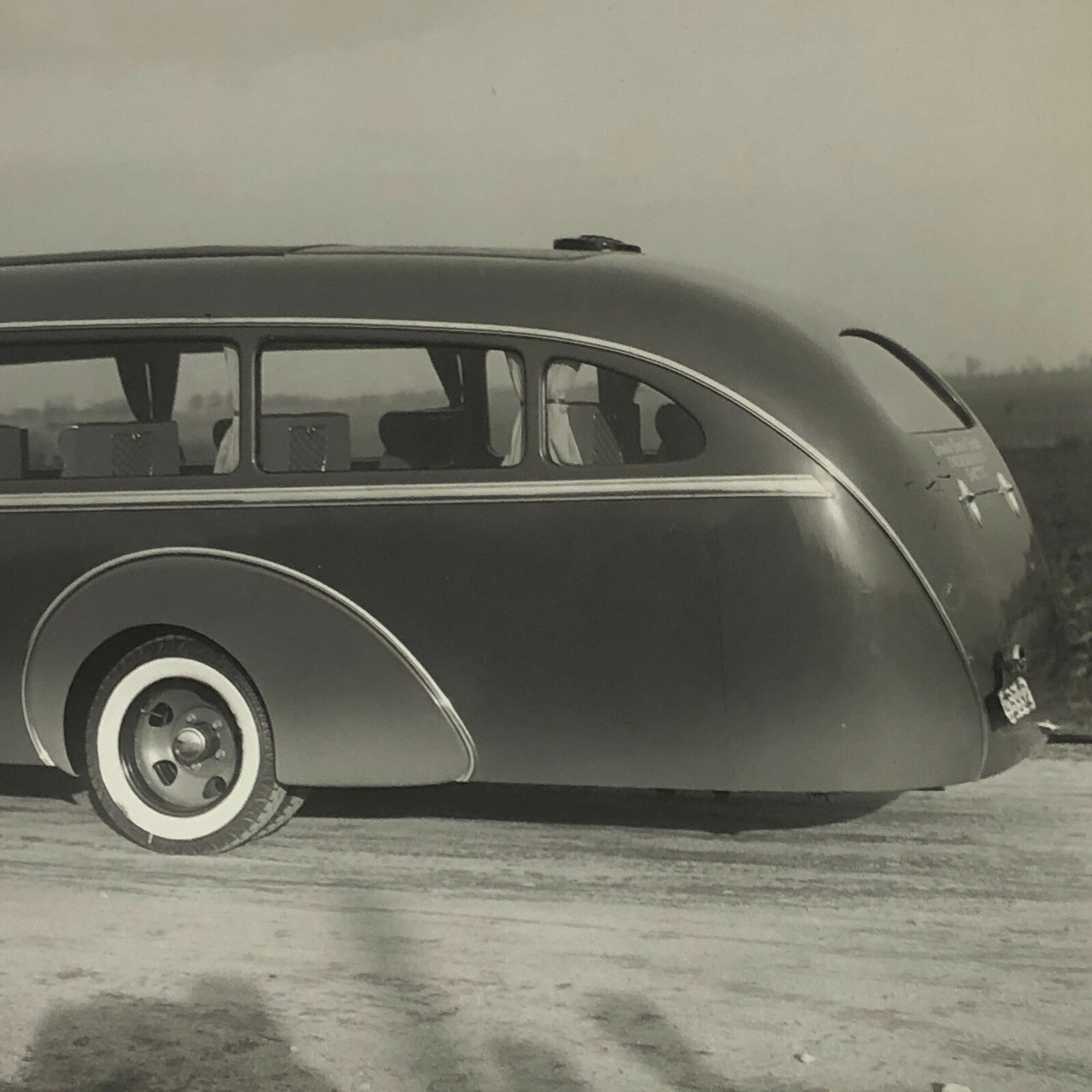 Antique Vintage Photograph of a Streamline Ford Bus Truck Lot of 2 - Denmark 