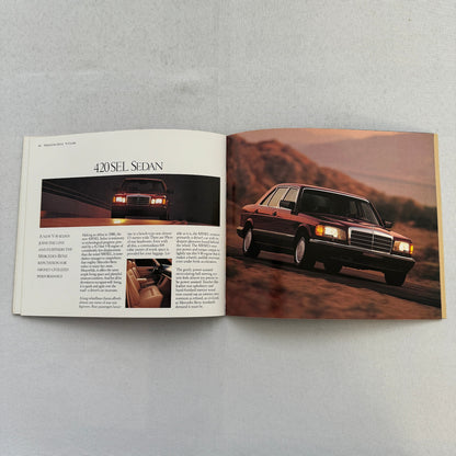 1986 Mercedes Benz Car Sales Brochure Catalog 560SL 560SEC 190D 190E 300D 300E +