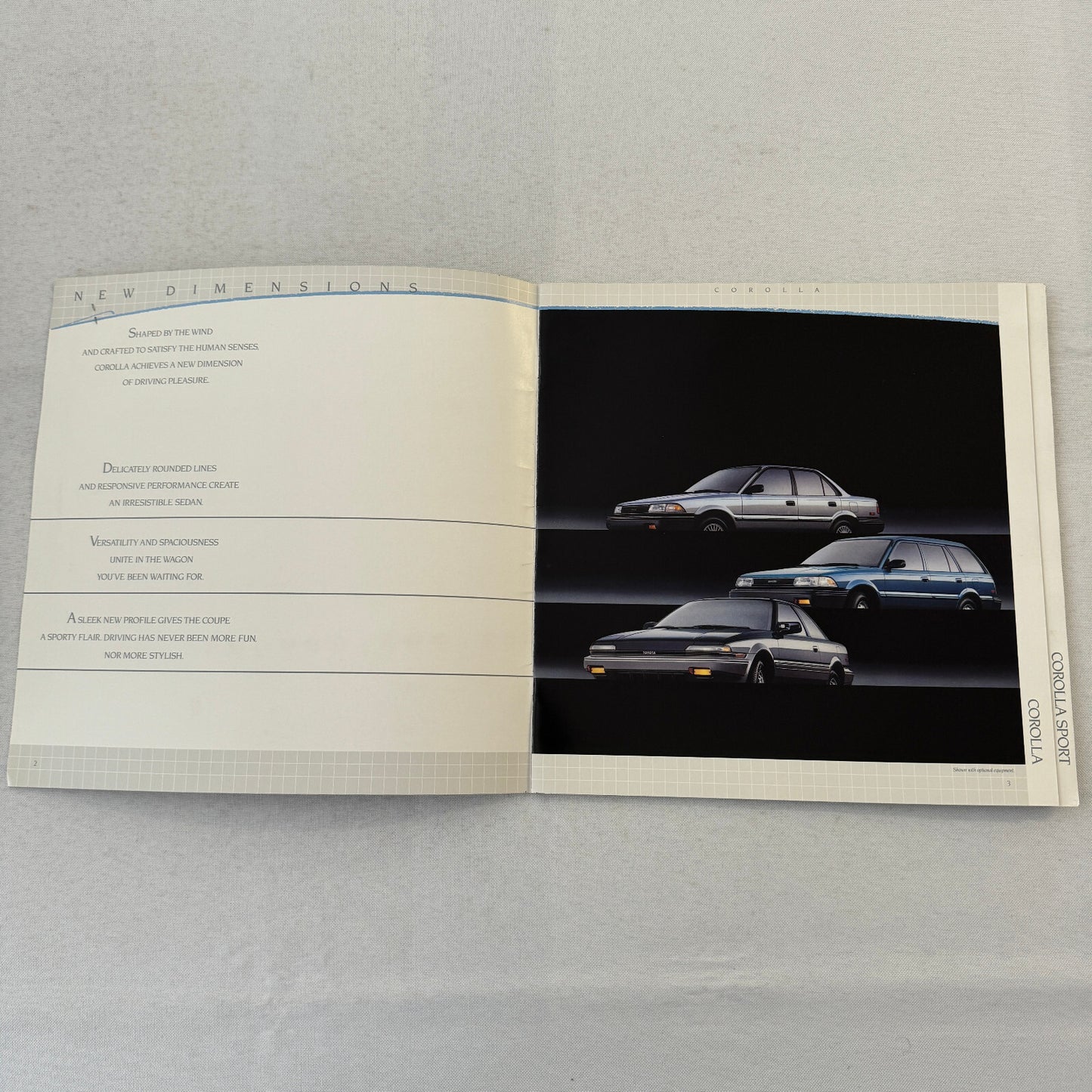 1988 Toyota Corolla Car Sales Brochure Catalog Sport Wagon Sedan GT-S SR5