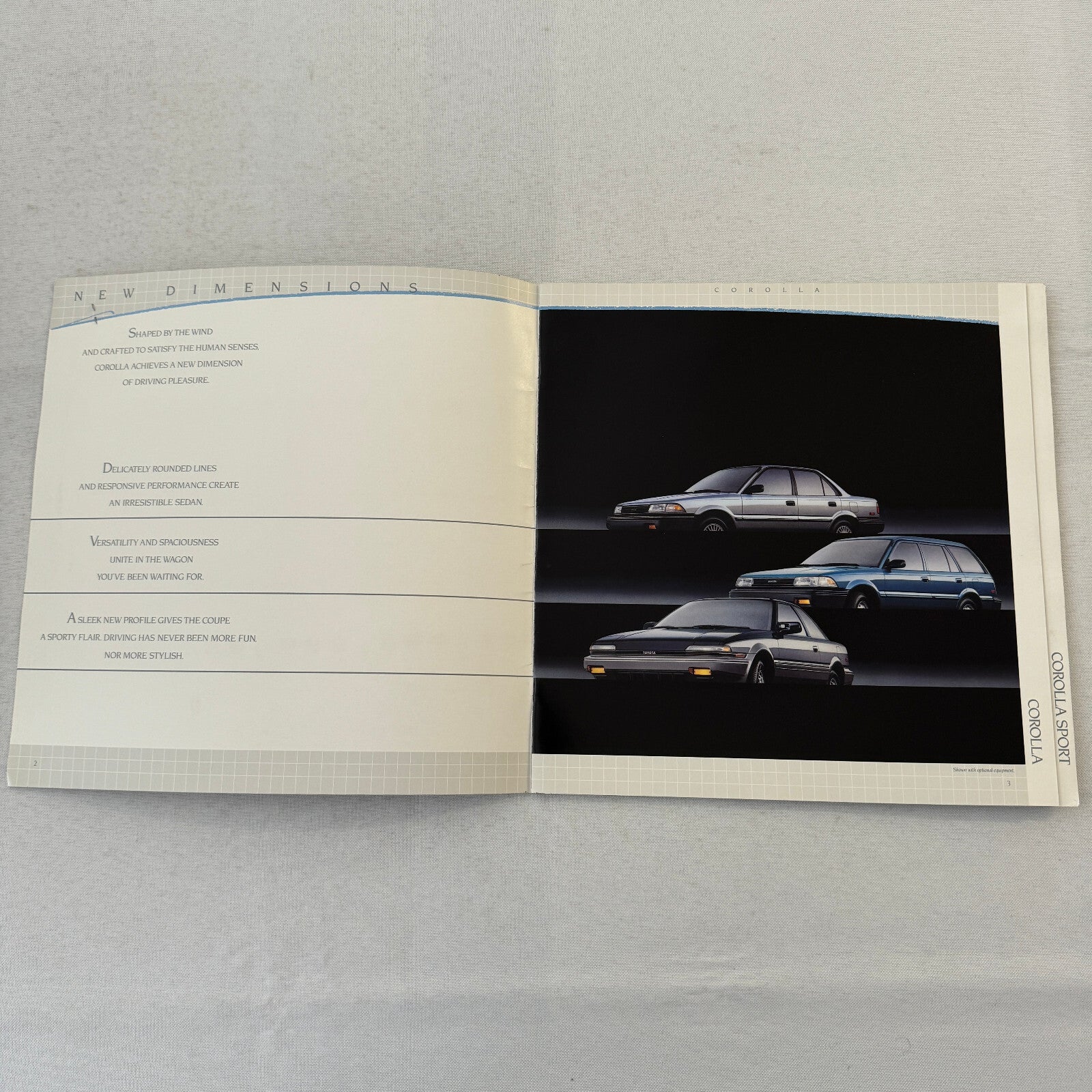 1988 Toyota Corolla Car Sales Brochure Catalog Sport Wagon Sedan GT-S SR5