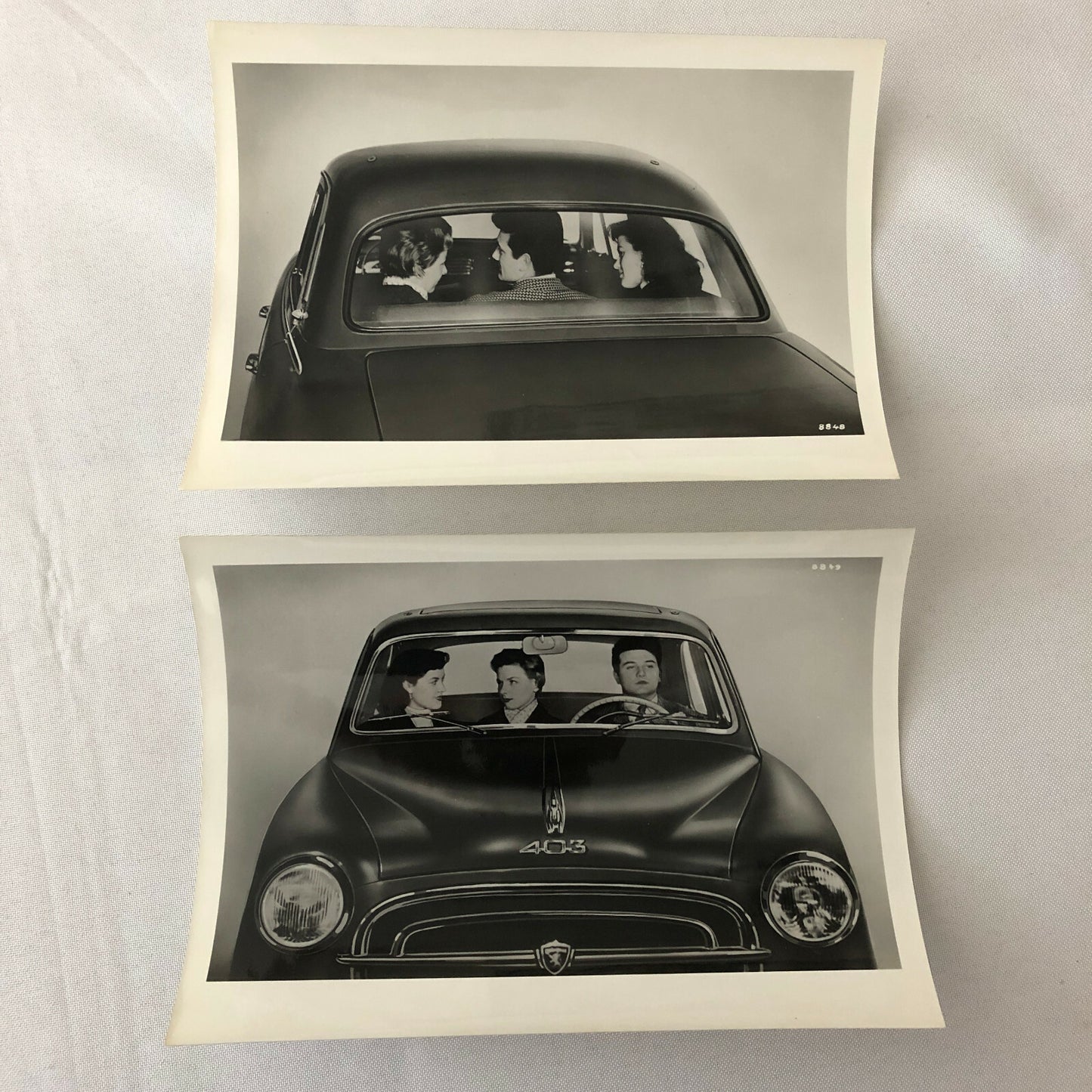 Vintage Peugeot 403 Car Photo Automobile Photograph Lot of 2 Prints